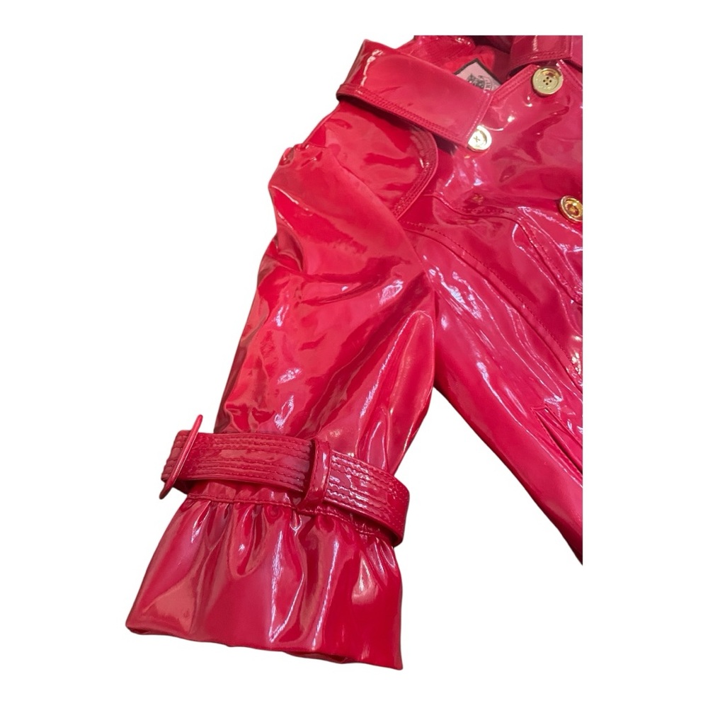Juicy Couture Red Rain Jacket with Gold Buttons - Picture 6 of 15